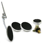 Chromed Firewall Mount Gas Pedal, 2 Round Brake/clutch Pedals & Dimmer Pad. Fixed Price $199.95.