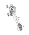 Genuine Mopar Accelerator Pedal 68073429AC. Fixed Price $50.15.