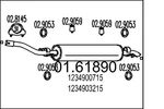 Mts 01.61890 Rear Muffler For Mercedes-benz. Fixed Price $91.40.