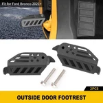 2PCS Set Front Foot Peg Door Hinge Rest Pedal Ladder Metal Ford Bronco 2021+. Fixed Price $31.99.
