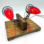 Pair 1959 Cadillac Tail Lights W/ Custom Curved Drilled Steel Brackets. Fixed Price $127.99.