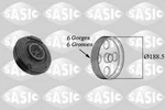 Sasic 9001807 Belt Pulley, Crankshaft For Audi, Volvo, Vw. Fixed Price $132.32.