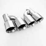 Pair SS304 3" Inlet Quad 4" Out Exhaust Tips 2015-17 Ford Mustang V6/GT V8. Fixed Price $248.97.