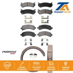 Front Rear Semi-metallic Brake Pads Parking Shoe Kit For Chevrolet Avalanche Gmc. Fixed Price $105.88.