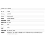 2002 Lexus LS430 Throttle Pedal Sensor Used Oem 7801050011. Fixed Price $141.59.