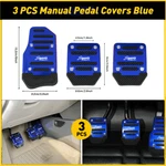 3 Blue Non Slip Manual Transmission Brake Foot Pedal Pad Cover Universal Kit Set. Fixed Price $12.99.