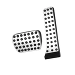 Partuto 2PCS Gas And Brake Pedals Pads Cover 8.35"X2.83", Black, Silver Tone. Fixed Price $32.18.