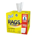 Scott Rags In White, All Purpose 350 Sheets/box, 2/4/6 Boxes - Choose Ct.. Fixed Price $38.00.