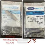 XL3Z-9737-CA Accelerator Retracting Spring Ford 4.6L/5.4L. Fixed Price $25.00.