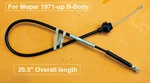 For Mopar Long Throttle Accelerator Cable B-body Plymouth Dodge Charger Satellit. Fixed Price $33.71.