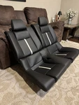 2013-2014 Ford Mustang Gt Coupe Rear Set Leather Seats White Stitching 2817. Fixed Price $500.00.