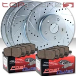 (f&r) Topbrakes Drill Slot Rotors + Ceramic Pads TBP7949. Fixed Price $294.76.
