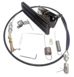 Street Rod Floor Mount Gas Pedal W/ 36" Throttle Cable+bracket+spring Set Blk. Fixed Price $61.75.