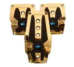 Nrg Aluminum Sport Pedal M/t - Chrome Gold W/black Rubber Inserts. Fixed Price $63.99.
