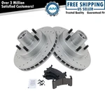 Performance Brake Rotor Drilled Slotted Coated & Ceramic Pad Front Kit. Fixed Price $122.94.