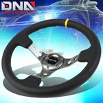 Nrg Reinforced RST-006GM-Y 350MM 3"DEEP Dish Black Leather Racing Steering Wheel. Fixed Price $134.00.