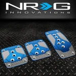 Nrg PDL-400BL Mt Aluminum Foot Pedal Pad Cover Plates Set W/carbon Fiber Trim. Fixed Price $28.00.