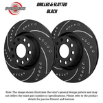 Sp Perf. F30-1424-BP Blk Drilled/slotted Brake Rotors For 86 Dodge Power Ram 50. Fixed Price $303.75.