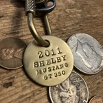 2011 Ford Shelby Mustang GT-350 Brass Key Fob Carroll Cobra Pony. Fixed Price $16.95.