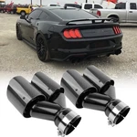 15-23 Ford Mustang Gt Quad Exhaust Tip Pipe 3" In Dual 4" Out Carbon Fiber. Fixed Price $169.15.