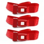 Ford Falcon 1966 - 1970 Standard 2PT Red Lap Bench Seat Kit 3 Belts. Fixed Price $69.50.