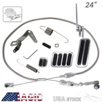Billet Gas Pedal W/brake+clutch Pad & 24" Throttle Cable Bracket Spring Kit Ford. Fixed Price $50.00.
