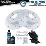 Rear Semi Metallic Brake Pad & Performance Rotor Kit W/chemicals Ford. Fixed Price $109.85.