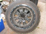 35X12.50R22 Lt Tire On Rbp 89 Assassin 8-HOLE Alloy Wheel Spare Or Replacement. Fixed Price $539.00.