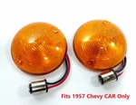 Pair Amber Led Parking Lights Lenses Turn Signals Lamps 1957 Chevy Car. Fixed Price $46.99.