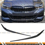 Real Carbon Fiber Headlight Cover Eyelid For 2019-22 Bmw Series G20 330I M340I. Fixed Price $48.99.