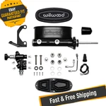 Wilwood 261-13626-BK Aluminum Tandem Master Cylinder Kit With Bracket Valve. Fixed Price $441.10.