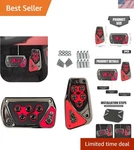 Stylish Red Automatic Pedal Covers Set Anti-slip Safety & Comfort. Fixed Price $19.98.