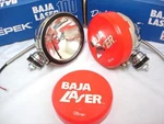 Dick Cepek 6" Super Off Road 130W Rugged Steel Halogen Lights Pair Red Chrome. Fixed Price $67.05.
