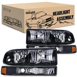 Black Housing Headlights For 1998-2005 Chevy Blazer S10 Pickup Plug And Play. Fixed Price $157.90.