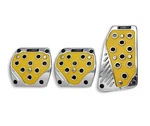 3 Pcs Yellow Chrome Manual Car/suv Brake Gas Foot Pedal Pads Covers Non Slip. Fixed Price $26.99.