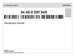Genuine Bmw Handbrake Handle 34-40-0-397-349 New. Fixed Price $39.77.