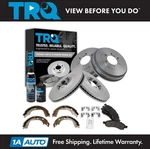 Trq Front & Rear Ceramic Pad Coated Rotor Drum Brake Shoe Kit W/fluids For Gm. Fixed Price $314.95.