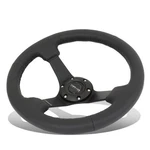 Nrg Reinforced 330MM 3"DEEP Dish Matte Black 3-SPOKE Leather Grip Steering Wheel. Fixed Price $180.00.