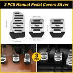Silver Car Non-slip Manual Brake Foot Pedal Pad Cover Universal Accessories Part. Fixed Price $11.99.
