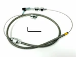 36" Stainless Throttle Cable W/ 24" Braid For Hot Rod, Rat Custom. Fixed Price $28.95.
