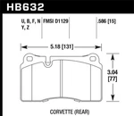 Rear Disc Brake Pad Set For 2011-2013 Chevrolet Corvette ZR1 Supercharged 6.2L. Fixed Price $223.19.