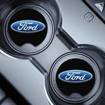 2 Pcs Ford Black Car Cup Holder Coaster Soft Washable Non-slip Neoprene Rubber. Fixed Price $7.49.