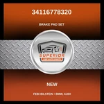 Febi Bilstein Bmw Brake Pad Set 34116778320. Fixed Price $46.55.