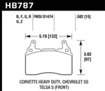 Hawk Performance Disc Brake Pad Set 2015 Chevrolet Corvette. Fixed Price $262.79.