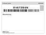 Genuine Bmw Abschottung 51-48-7-219-616 New. Fixed Price $44.18.