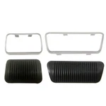 1969 70 71 72 73 Mustang Rubber Drum Brake & Clutch Pedal Pads W/stainless Trims. Fixed Price $59.99.