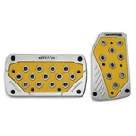 Silver Yellow Universal Sports Pedal Pad Non Slip Automatic Car Neutron Style. Fixed Price $19.99.