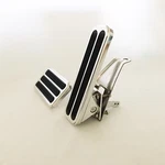 Custom Hinged 'floor' Gas Pedal And Brake Pad Combo - Polished Aluminum. Fixed Price $77.95.