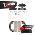 Front Rear Semi-metallic Brake Pads Drum Shoe Kit For 1999-2005 Pontiac Grand Am. Fixed Price $50.68.