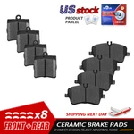 Front And Rear Ceramic Brake Pads Set For Mercedes-benz C230 C240 SLK280 SLK300. Fixed Price $34.92.